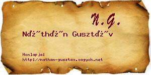 Náthán Gusztáv névjegykártya