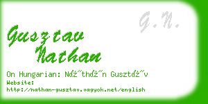 gusztav nathan business card